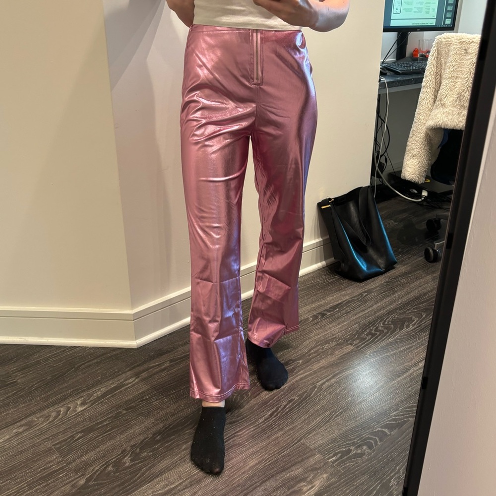 Pink Metallic Pants Size S